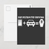 Carte Postale Empêcher les voitures de conducteur de sensibilisa (Devant / Derrière)