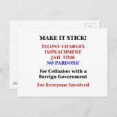 Carte Postale Empêcher sans pardon pour collusion (Devant / Derrière)