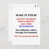 Carte Postale Empêcher sans pardon pour collusion (Devant / Derrière)