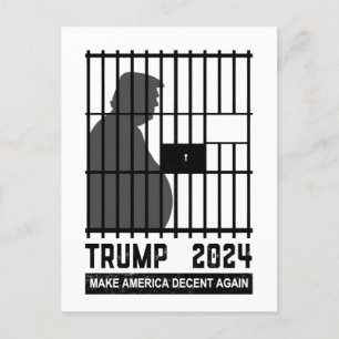 Carte Postale Empêchez-vous Trump 2024 de rendre l'Amérique déce