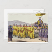 Carte Postale Empereur Ch'ien Lung porté à Triumph, plaque 18 f (Devant / Derrière)