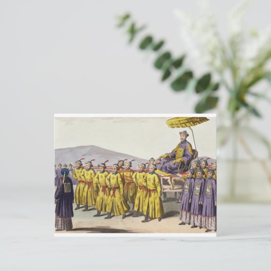 Carte Postale Empereur Ch'ien Lung porté à Triumph, plaque 18 f (Debout devant)