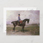 Carte Postale Empereur Franz Joseph I sur son cheval autrichien (Devant / Derrière)