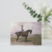 Carte Postale Empereur Franz Joseph I sur son cheval autrichien (Debout devant)