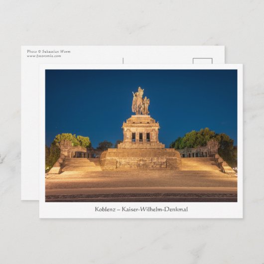 Carte Postale Empereur Guillaume Coblence (Devant / Derrière)