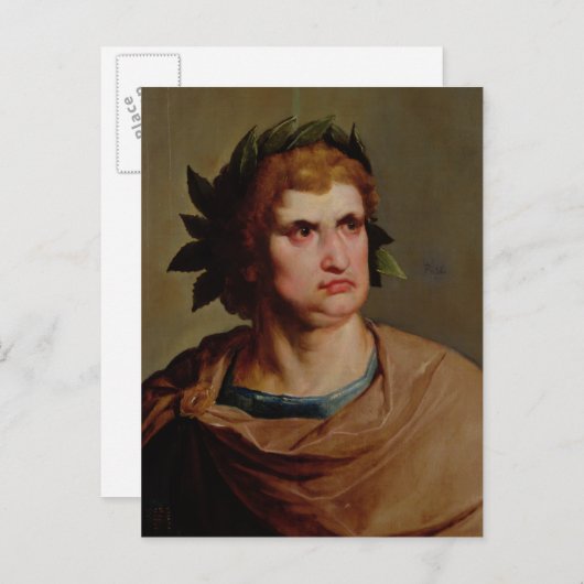 Carte Postale Empereur romain, probablement Néron c.1625-30 (Devant / Derrière)