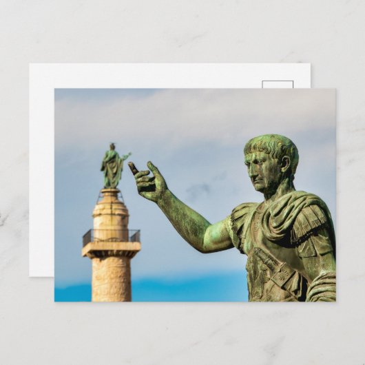 Carte Postale Empereur Trajan (Devant / Derrière)