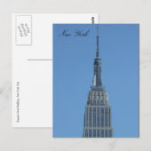 Carte Postale empire état bleu haut (Devant / Derrière)