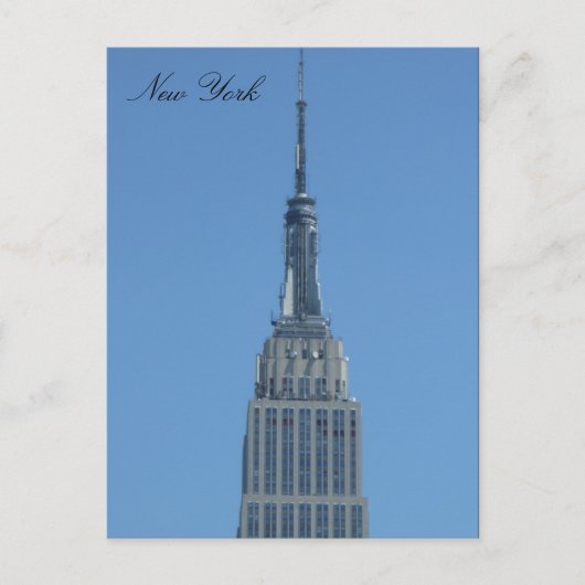 Carte Postale empire état bleu haut (Devant)