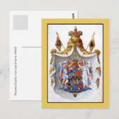 Carte Postale Empire russe, Armoiries complètes (Devant / Derrière)