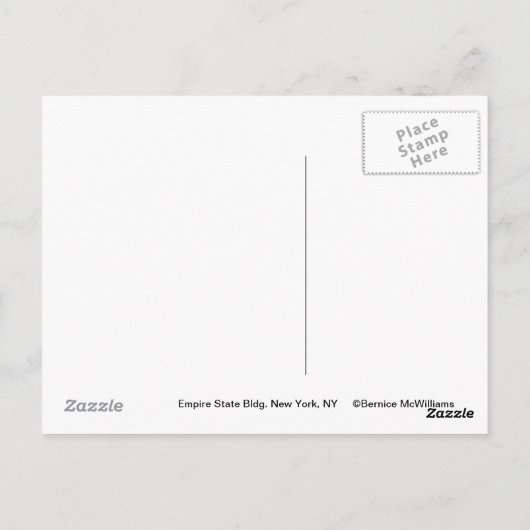 Carte Postale Empire State Building (Dos)