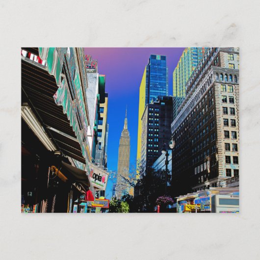 Carte Postale Empire State Building de la 42e affiche de St New (Devant)