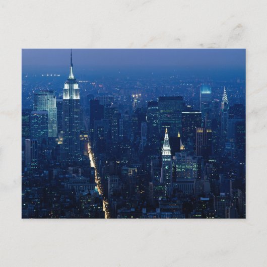 Carte Postale Empire State Building la nuit (Devant)