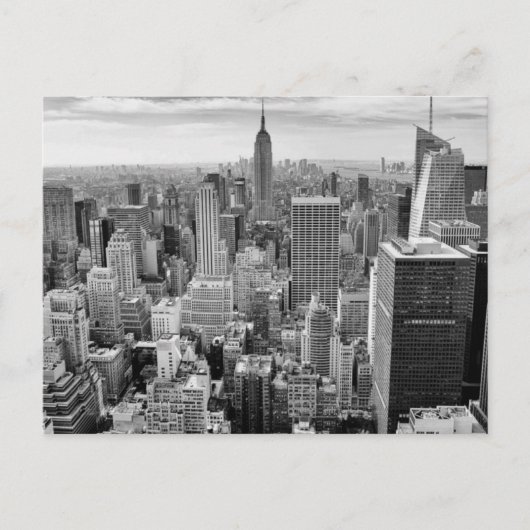 Carte Postale Empire State Building noir New York City (Devant)