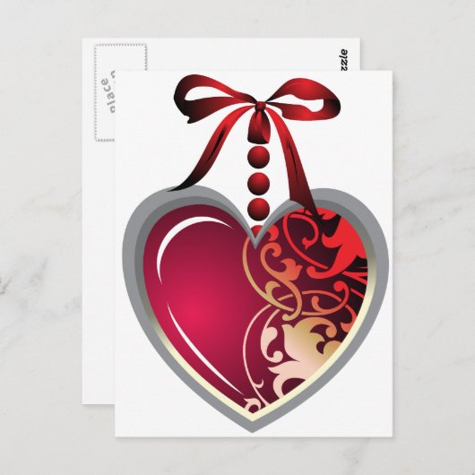 Carte Postale Emplacement du coeur (Devant / Derrière)