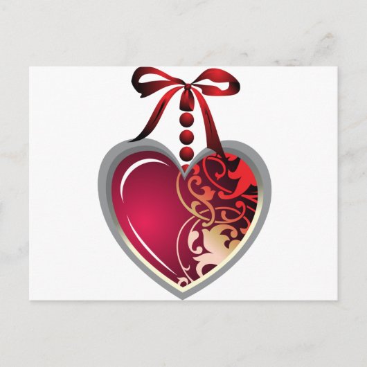Carte Postale Emplacement du coeur (Devant)