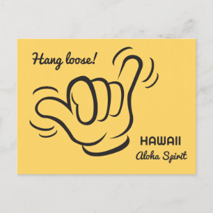 Carte Postale Emplacement personnalisé, texte et couleur Shaka