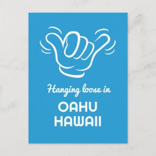 Carte Postale Emplacement personnalisé, texte et couleur Shaka