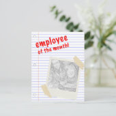 Carte Postale employé du mois (Debout devant)