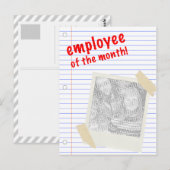 Carte Postale employé du mois (Devant / Derrière)