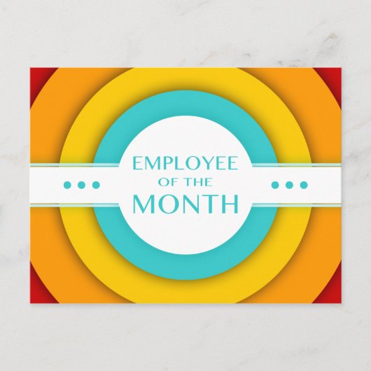 Carte Postale employé du mois (rétro) (Devant)