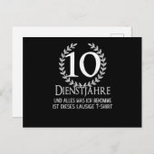 Carte Postale Employés Célébration d'entreprise de 10 ans d'anci (Devant / Derrière)