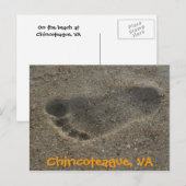 Carte Postale Empreinte Chincoteague, VA (Devant / Derrière)