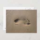 Carte Postale Empreinte dans le sable (Devant / Derrière)