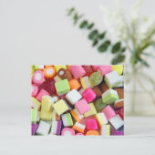 Carte Postale Empreinte de bonbons colorés (Debout devant)