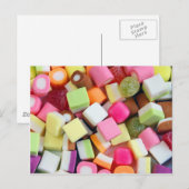 Carte Postale Empreinte de bonbons colorés (Devant / Derrière)