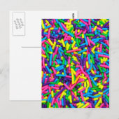 Carte Postale Empreinte de bonbons colorés (Devant / Derrière)