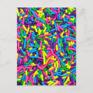 Carte Postale Empreinte de bonbons colorés
