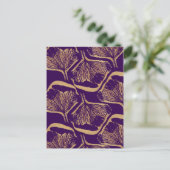 Carte Postale Empreinte de fleurs violettes (Debout devant)