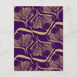 Carte Postale Empreinte de fleurs violettes