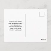 Carte Postale Empreinte de léopard sauvage et exotique Merci Mot (Dos)