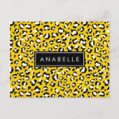 Carte Postale Empreinte de léopard, Spots, Leopard Jaune, Votre  (Devant)