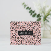Carte Postale Empreinte de léopard, Spots, Leopard Rose, Votre N (Debout devant)