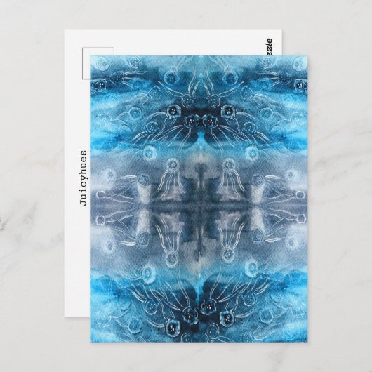 Carte Postale Empreinte de lune de méduse (Devant / Derrière)