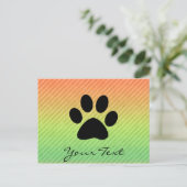 Carte Postale Empreinte de patte (Debout devant)