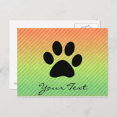 Carte Postale Empreinte de patte (Devant / Derrière)