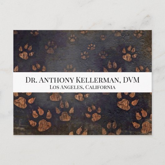 Carte Postale Empreinte de patte (Devant)