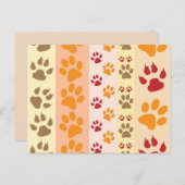 Carte postale empreinte de patte (Devant / Derrière)