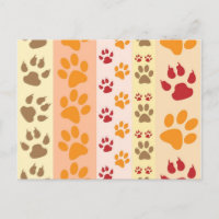 Carte postale empreinte de patte