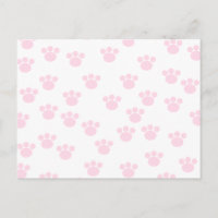 Empreinte de patte animal. Motif rose clair et bla