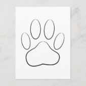 Carte Postale Empreinte de patte blanche (Devant)