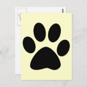 Carte Postale Empreinte de patte de chat (Devant / Derrière)