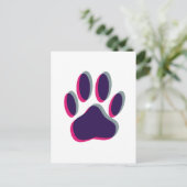 Carte Postale Empreinte de patte de chien flou (Debout devant)