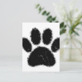 Carte Postale Empreinte de patte De Chien Rough Et Distressed (Debout devant)