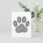 Carte Postale Empreinte de patte d'encre Abstrait (Debout devant)