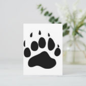 Carte Postale Empreinte de patte d'ours (Debout devant)